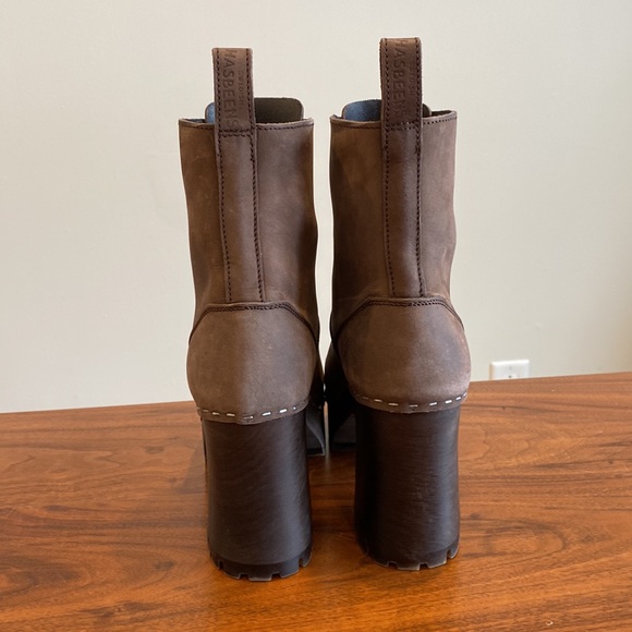 Swedish Hasbeens Grung Boot Chocolate Brown Nubuck - Picture 3 of 5
